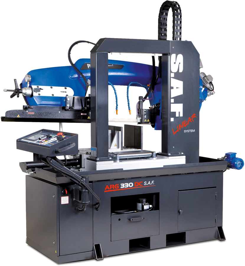 Pilous ARG 330 DC S.A.F. dubbelkoloms semi-automatische bandzaagmachine